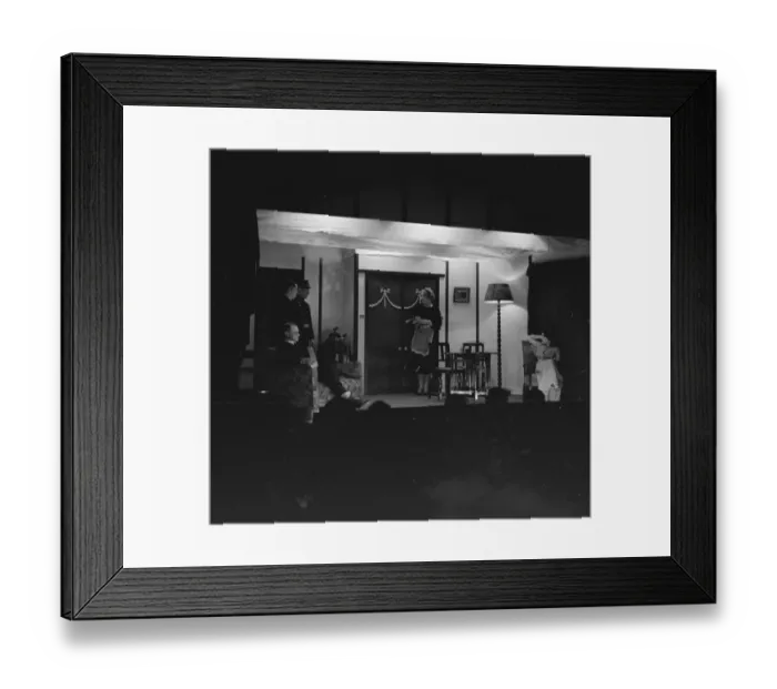 Framed Print : The Hartley Players, an amateur dramatic association from Harley, Kent, performing