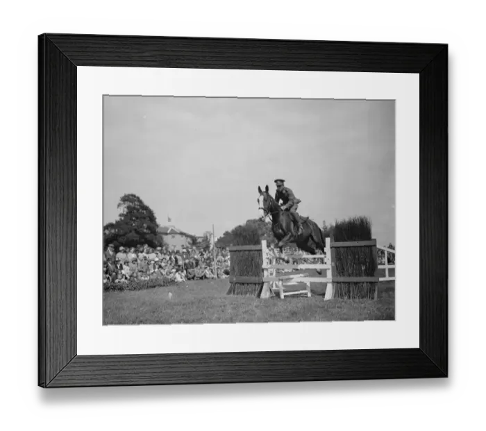 Framed Print : Horse jumping 1937 Framed Print : Horse jumping 1937