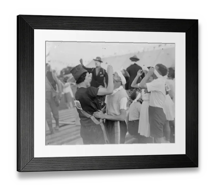 Framed Print : Milk bottle drinking contest. 1935 Framed Print : Milk bottle drinking contest. 1935