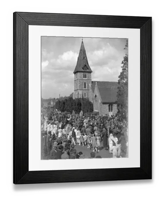 Framed Print : May-Day at Hayes Church, Kent. 1934 Framed Print : May-Day at Hayes Church, Kent. 1934