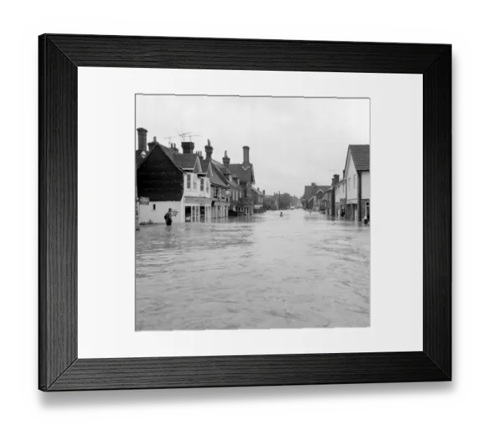 Framed Print : This was the unhappy scene during the height of the floods on Sunday evening - Framed Print : This was the unhappy scene during the height of the floods on Sunday evening -