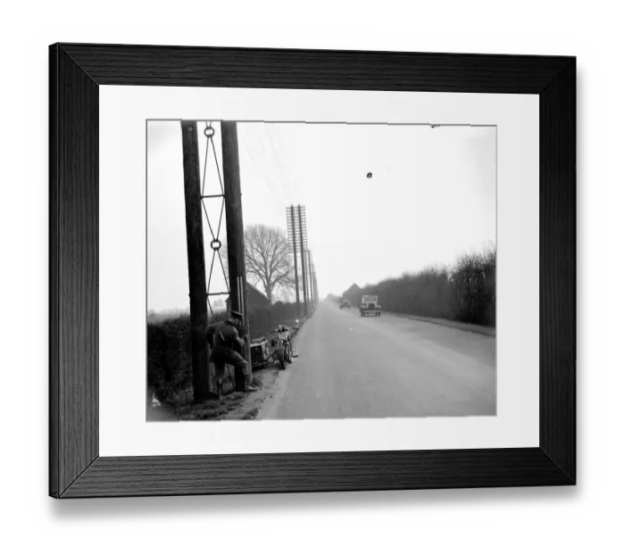 Framed Print : A. A. Tel Sign (Chelsfield) 1934 Framed Print : A. A. Tel Sign (Chelsfield) 1934