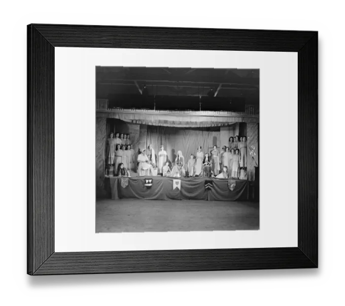 Framed Print : Children from Our Ladys High School in Dartford, Kent, performing a school play