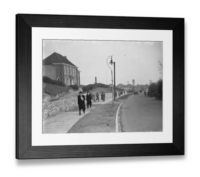 Framed Print : Crofton road in Orpington with the local council offices on the left Framed Print : Crofton road in Orpington with the local council offices on the left