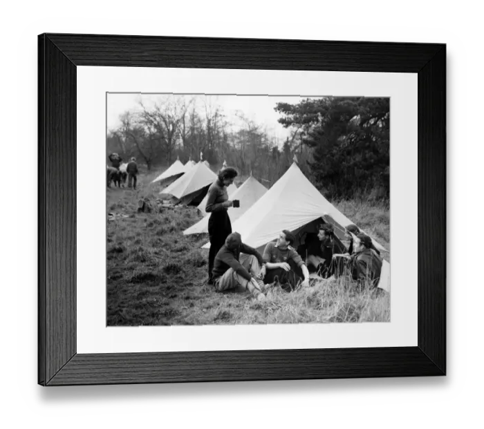 Framed Print : Some of the campers with their tents at Eynsford 2nd February 1948 A few hardy members Framed Print : Some of the campers with their tents at Eynsford 2nd February 1948 A few hardy members
