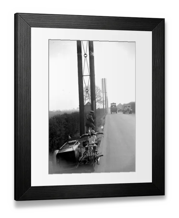 Framed Print : A. A. Tel Sign (Chelsfield) 1934 Framed Print : A. A. Tel Sign (Chelsfield) 1934