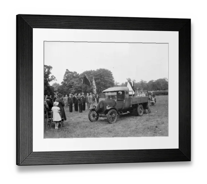 Framed Print : A British Legion service in Foots Cray, Kent 1935