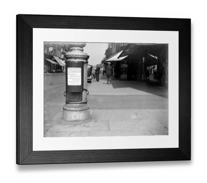 Framed Print : Litter Bin in Tonbridge. Kent. 1933 Framed Print : Litter Bin in Tonbridge. Kent. 1933