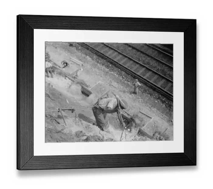 Framed Print : Working on embankment for Dartford, Power Station. 1937 Framed Print : Working on embankment for Dartford, Power Station. 1937