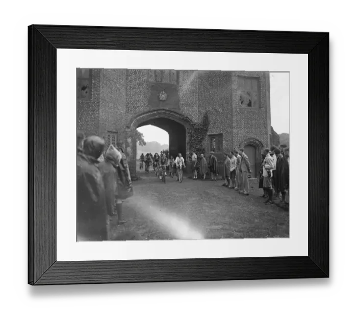 Framed Print : A girls bicycle rally at Lullingstone Castle, Kent. Some of the participants Framed Print : A girls bicycle rally at Lullingstone Castle, Kent. Some of the participants