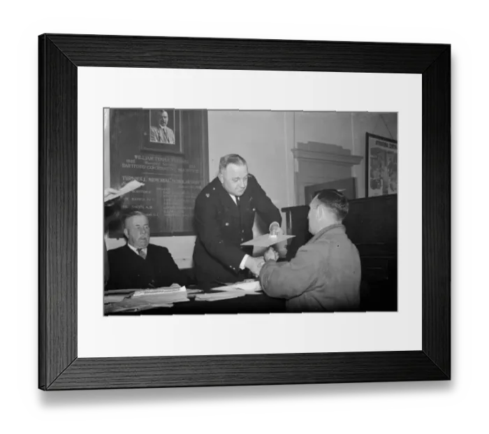 Framed Print : Dartford Co-op Society awarding Safety First Awards to their employees