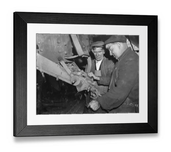 Framed Print : Gravesend Gasworks in Kent. The coke filler. 1939 Framed Print : Gravesend Gasworks in Kent. The coke filler. 1939