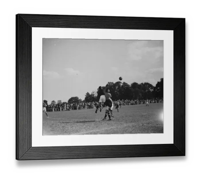 Framed Print : Action at the Bexleyheath football. 1937 Framed Print : Action at the Bexleyheath football. 1937