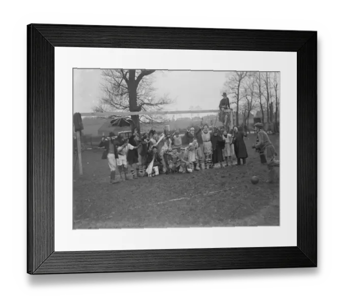 Framed Print : The Boxing Day comic football match played by Sidcup Rovers. 1935 Framed Print : The Boxing Day comic football match played by Sidcup Rovers. 1935