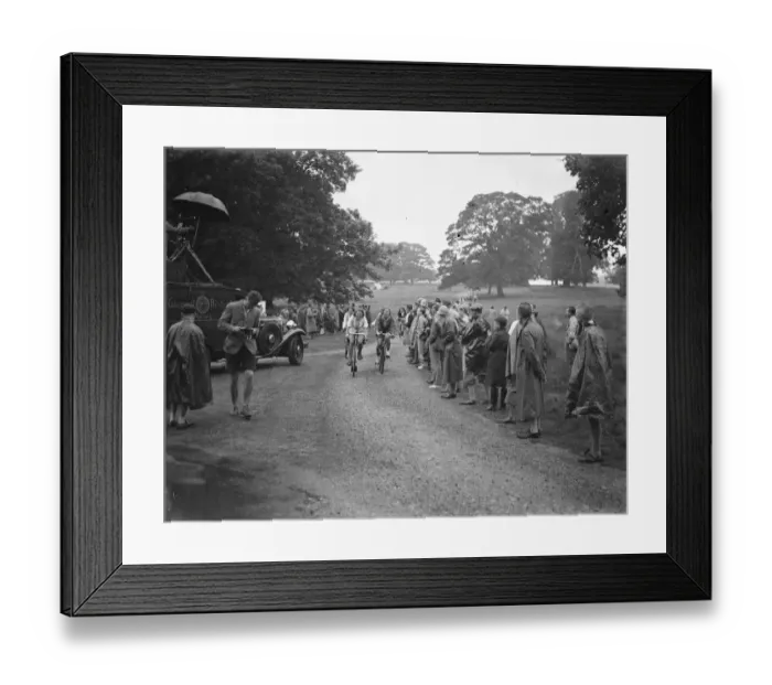 Framed Print : A girls bicycle rally at Lullingstone Castle, Kent. Some of the participants