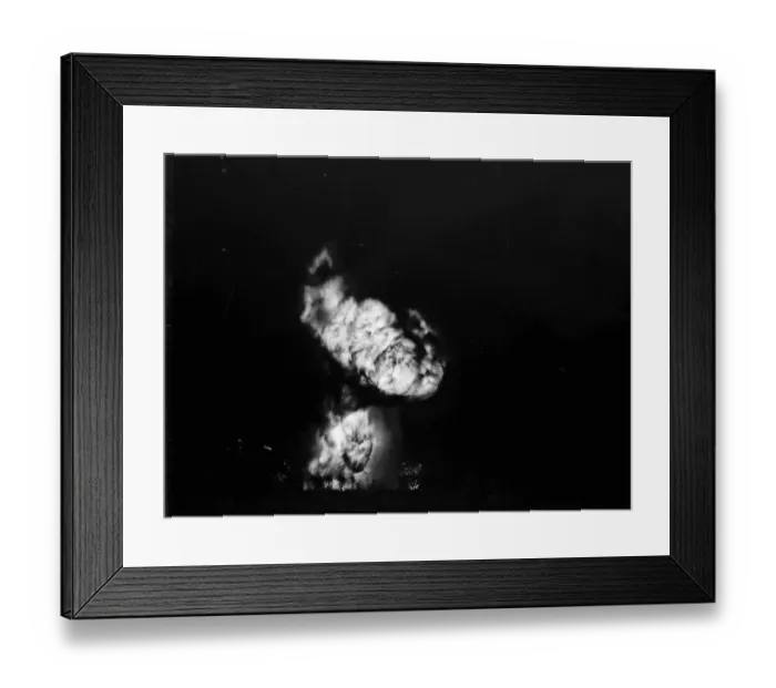 Framed Print : Flames and smoke from the fire at the tire dump in Ruxley, Kent. 2 June 1937 Framed Print : Flames and smoke from the fire at the tire dump in Ruxley, Kent. 2 June 1937