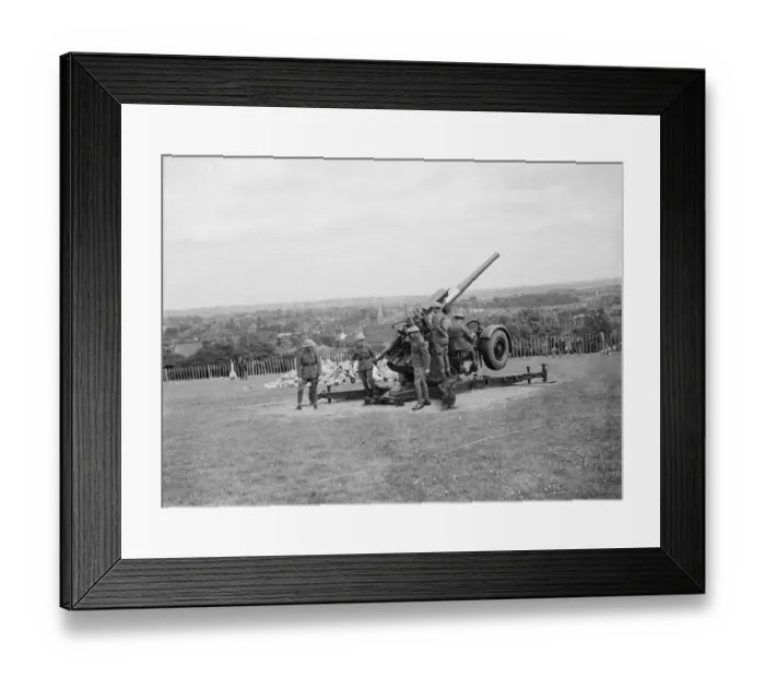 Framed Print : A 4. 7 in anti aircraft gun part of a anti aircraft gun emplacement on Hilly Fields Framed Print : A 4. 7 in anti aircraft gun part of a anti aircraft gun emplacement on Hilly Fields