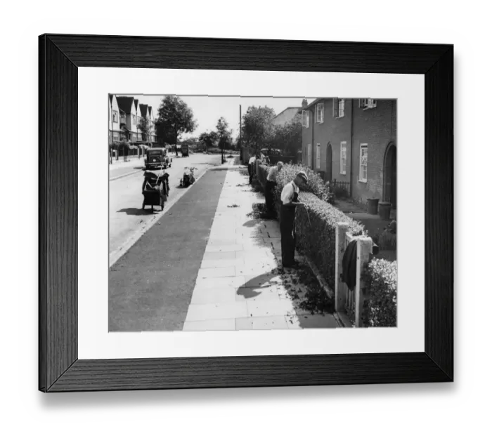 Framed Print : If you live in Downham, Kent in a council house, hedges are cut free of charge. photograph Framed Print : If you live in Downham, Kent in a council house, hedges are cut free of charge. photograph