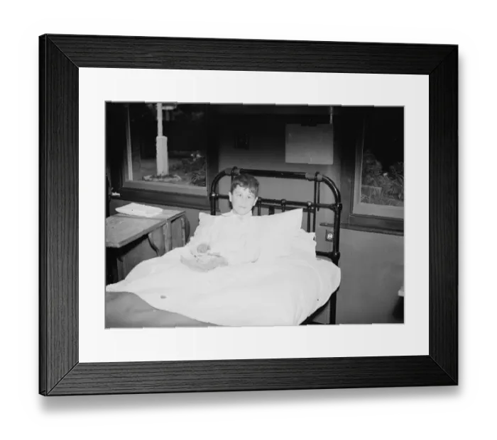 Framed Print : Now in his hospital bed, JW Davies, found on the electric line at Barnehurst Framed Print : Now in his hospital bed, JW Davies, found on the electric line at Barnehurst
