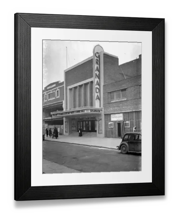 Framed Print : The exterior of the Granada cinema on the day of its opening at Welling in Kent Framed Print : The exterior of the Granada cinema on the day of its opening at Welling in Kent