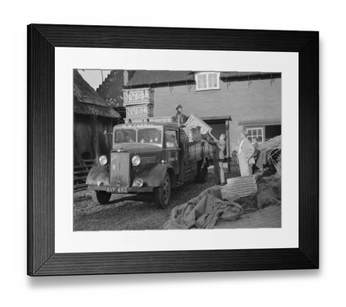 Framed Print : Bedford van, R W Farman. 19 August 1937 Reed Thatching in Norfolk. Mr R Framed Print : Bedford van, R W Farman. 19 August 1937 Reed Thatching in Norfolk. Mr R