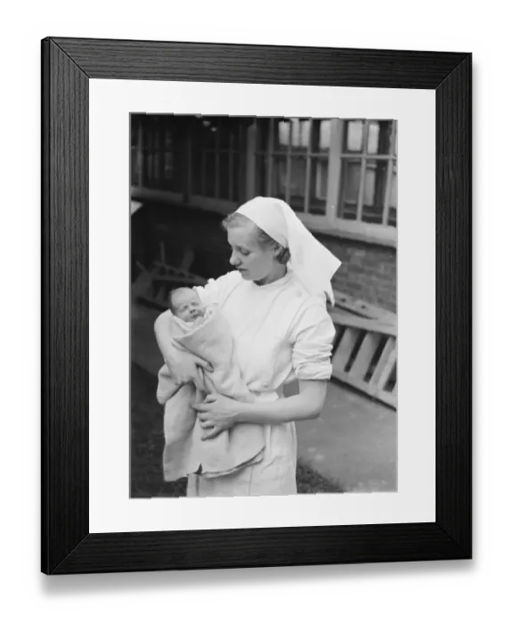Framed Print : Baby found. 1937 Framed Print : Baby found. 1937