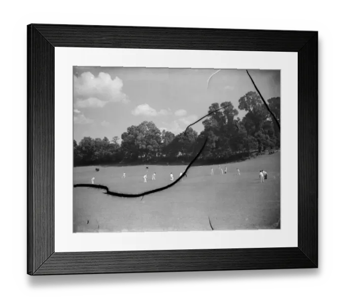 Framed Print : Cricket scenes in Wilmington, Kent. 1939