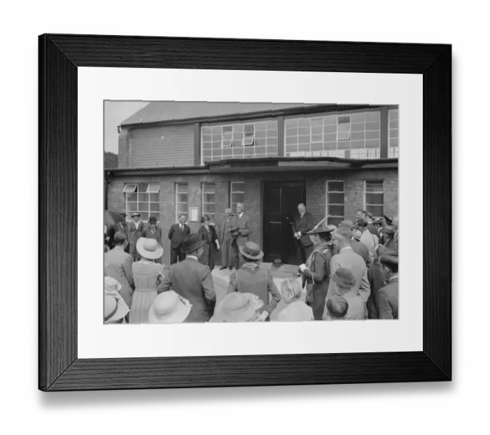 Framed Print : Sir Waldron Smithers opens the Hall at Horton Kirby, Kent. 1937 Framed Print : Sir Waldron Smithers opens the Hall at Horton Kirby, Kent. 1937