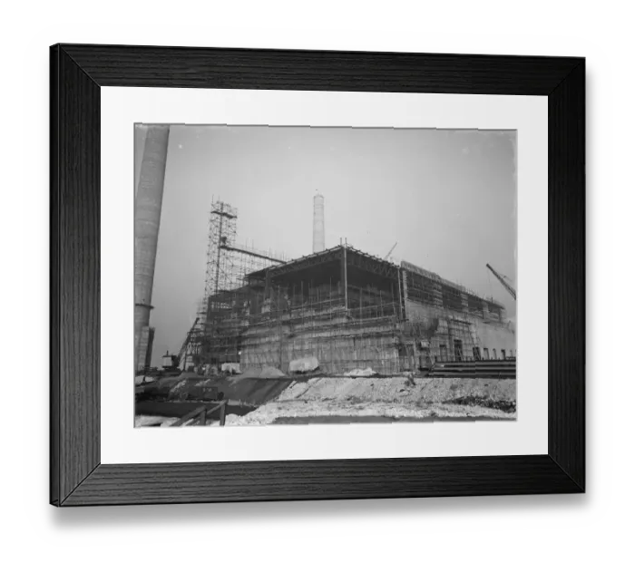Framed Print : A general view of the new coal electric power station under construction near Dartford Framed Print : A general view of the new coal electric power station under construction near Dartford