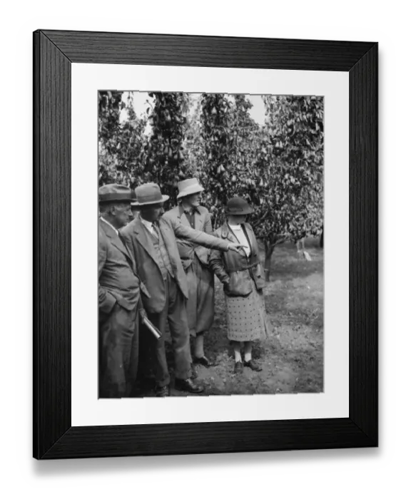 Framed Print : Mr J Amos showing people around at the East Malling Research Station open day in Kent Framed Print : Mr J Amos showing people around at the East Malling Research Station open day in Kent