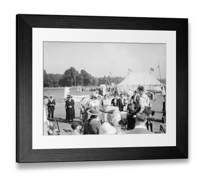Framed Print : The Dartford Carnival in Kent. Pillow fight. 1936 Framed Print : The Dartford Carnival in Kent. Pillow fight. 1936