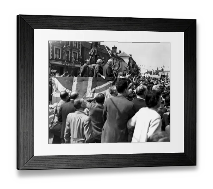 Framed Print : Sir Winston Churchill at a Carnival in Westerham Kent Churchill, Winston Leonard Framed Print : Sir Winston Churchill at a Carnival in Westerham Kent Churchill, Winston Leonard
