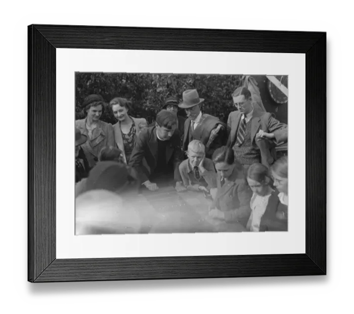 Framed Print : Games at the Holy Trinity fete in Lamorbey, Kent. 19 June 1937