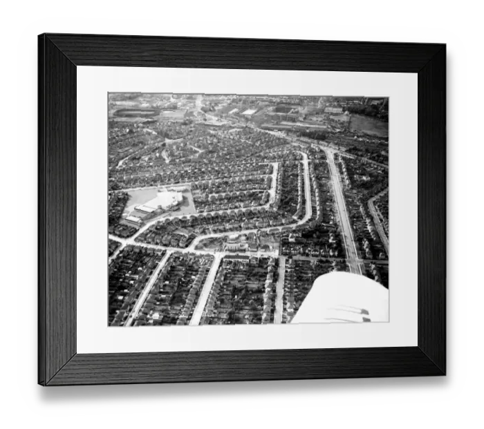 Framed Print : New Library for Dartford This aerial photo shows the location of the new Library
