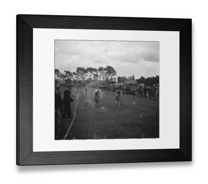 Framed Print : Bicycle race in Swanley, Kent. 1936 Framed Print : Bicycle race in Swanley, Kent. 1936