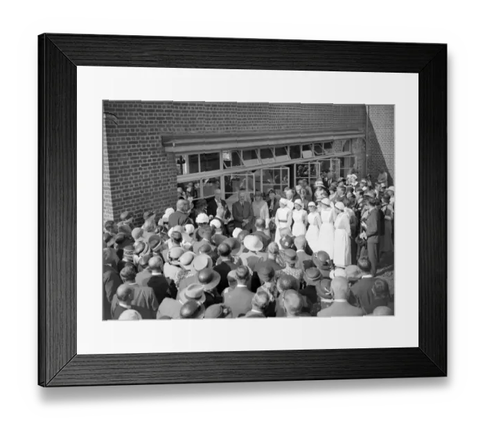 Framed Print : Lord Hanworth opens Eltham Hospitals new wing. 1934 Framed Print : Lord Hanworth opens Eltham Hospitals new wing. 1934