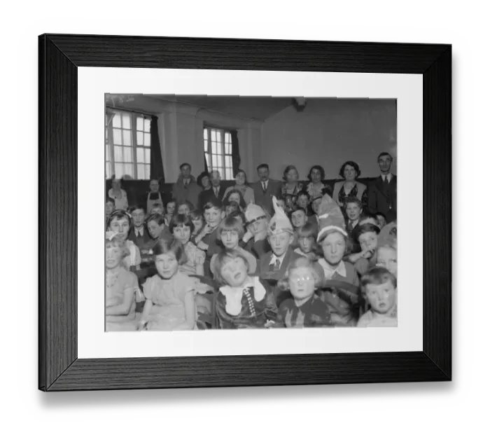 Framed Print : The Chislelhurst Oddfellows childrens party. 7 March 1936 Framed Print : The Chislelhurst Oddfellows childrens party. 7 March 1936