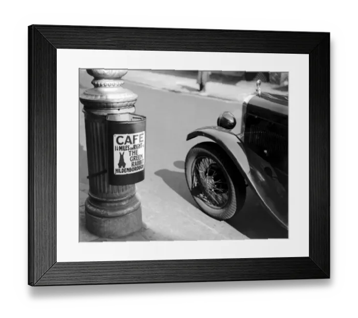 Framed Print : Litter Bin in Tonbridge, Kent. 1933 Framed Print : Litter Bin in Tonbridge, Kent. 1933