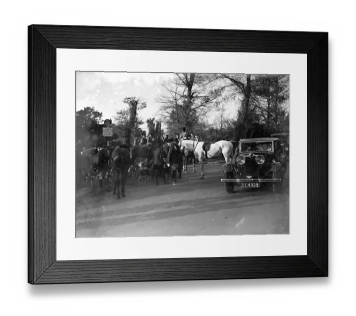 Framed Print : R. A. Drag hunt in Keston, London. 1933 Framed Print : R. A. Drag hunt in Keston, London. 1933