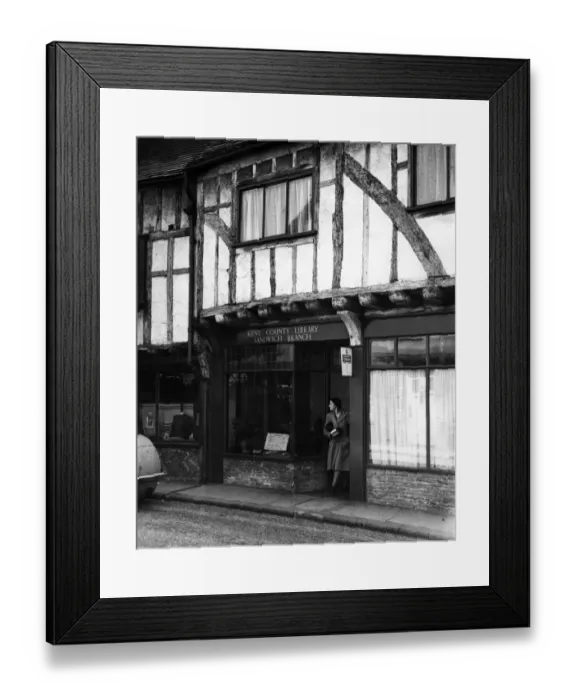 Framed Print : Sandwich Library in Kent 4th July 1949 Framed Print : Sandwich Library in Kent 4th July 1949