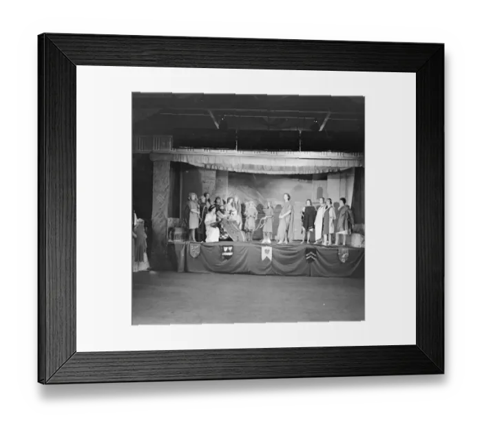 Framed Print : Children from Our Ladys High School in Dartford, Kent, performing a school play