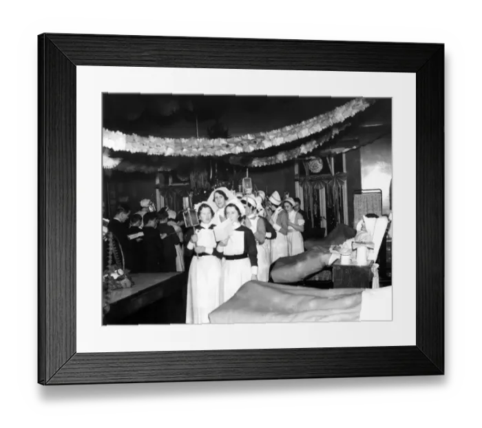 Framed Print : Christmas on the ward, 1950s Framed Print : Christmas on the ward, 1950s