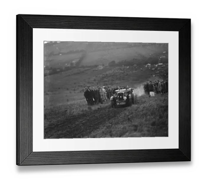 Framed Print : Motor hill climb Kentish border. 1935 Framed Print : Motor hill climb Kentish border. 1935