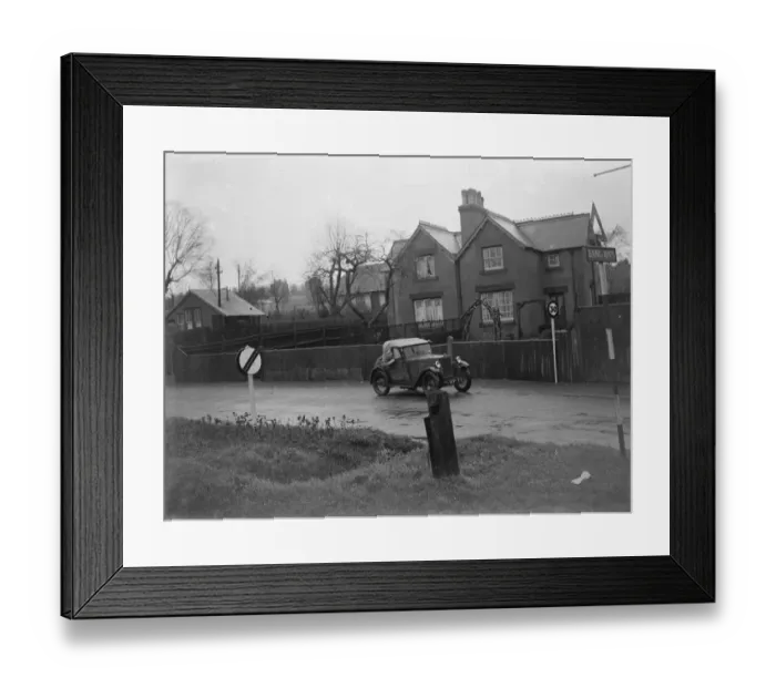 Framed Print : Speed limit signs in Longfield, Kent. 1939 Framed Print : Speed limit signs in Longfield, Kent. 1939