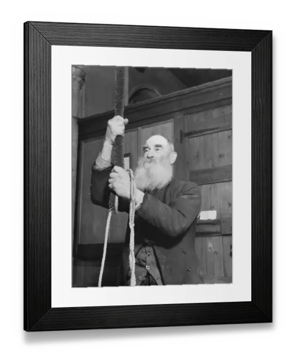 Framed Print : Mr Philip Hodgkin, Kents oldest bellringer. 1939 Framed Print : Mr Philip Hodgkin, Kents oldest bellringer. 1939