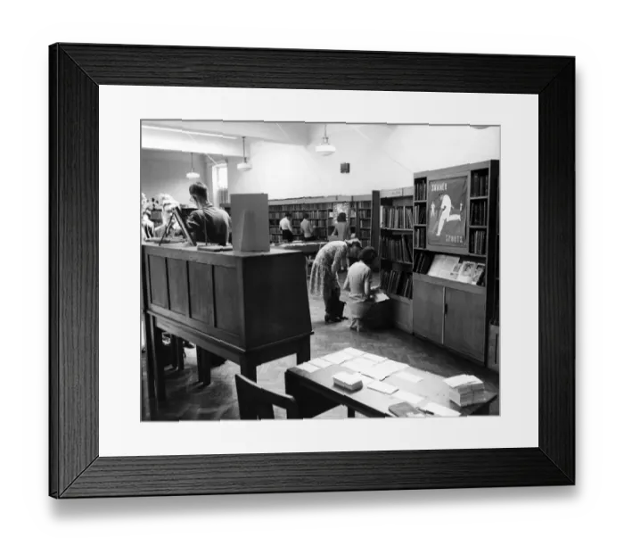 Framed Print : Gillingham Library in Kent 4th July 1949 Framed Print : Gillingham Library in Kent 4th July 1949