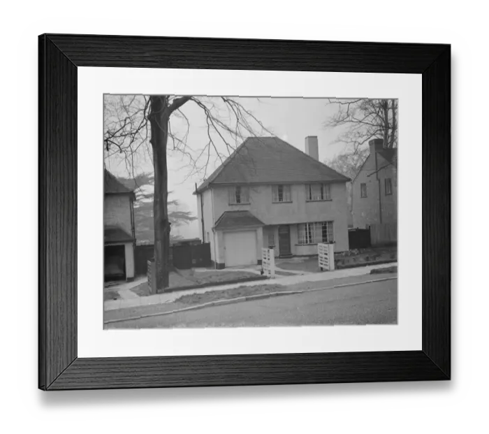 Framed Print : Houses in Northcray near Sidcup, Kent. 28 March 1939 Framed Print : Houses in Northcray near Sidcup, Kent. 28 March 1939
