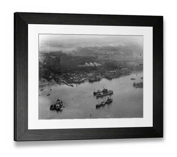 Framed Print : Aerial view of Greenhithe, Kent including Everards shipyard on the River Thames 17 Framed Print : Aerial view of Greenhithe, Kent including Everards shipyard on the River Thames 17