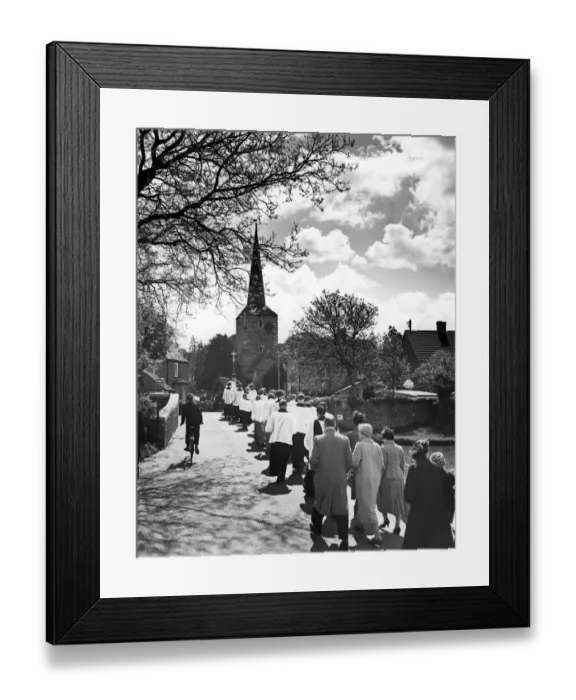 Framed Print : Rogation Sunday on 11th May 1958 was marked with simple services all over the country