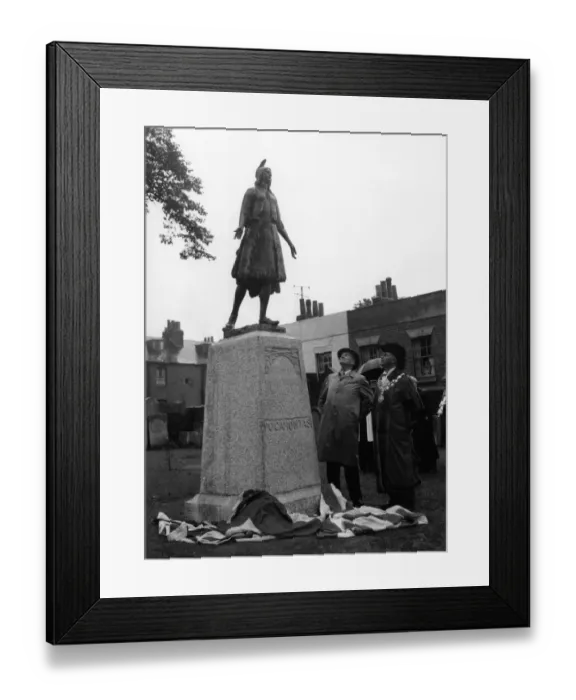 Framed Print : Princess Pocahontas statue unveiled at Gravesend. Gravesend, Kent: John S. Battle Framed Print : Princess Pocahontas statue unveiled at Gravesend. Gravesend, Kent: John S. Battle